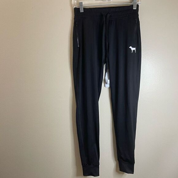 PINK|by Victoria Secret| Ultimate|Black basic|Track pant| Joggers| zipper pocket - Picture 8 of 11